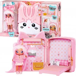 MGA Na!Na!Na! Surprise Lalka Pink Kitty + Plecak Backpack Bedroom 3w1 1