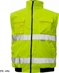 CERVA CLOVELLY PILOT 2w1 - ocieplana kurtka pilot ostrzegawcza Hi-Vis z taśmami odblaskowymi 2w1 - żółty 4XL 1