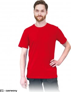 R.E.I.S. TSRLONG - t-shirt męski o wydłużonym kroju, 100% bawełna. - czerwony S 1