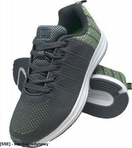 R.E.I.S. BSPIXEL - buty sportowe wykonane z materiału tekstylnego - szaro-seledynowy 40 1