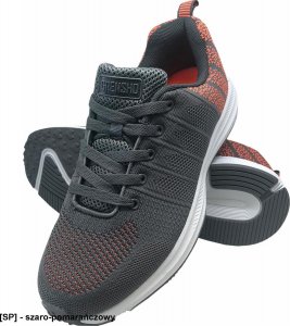 R.E.I.S. BSPIXEL - buty sportowe wykonane z materiału tekstylnego - szaro-pomarańczowy 46 1