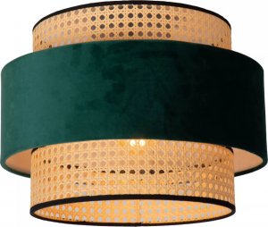 Lampa sufitowa Lucide Abażurowa lampa sufitowa Javor do salonu brązowa zielona 1