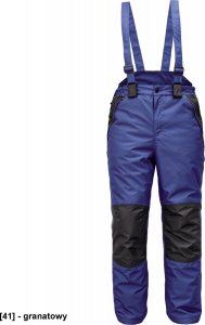CERVA CREMORNE spodnie zimowe - męskie zimowe spodnie z odpinanymi szelkami, 100% poliester - granatowy 3XL 1