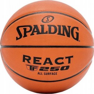 Spalding Piłka do koszykówki Spalding React TF-250 : Kolor - Brązowy, Rozmiar - 5 1