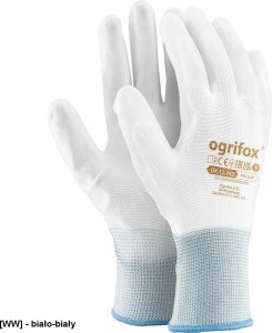 R.E.I.S. OX-POLIUR - rękawice ochronne z poliestru powlekane poliuretanem - biało-biały 10 1