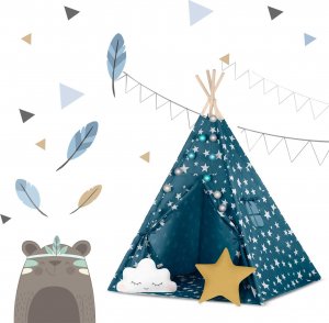 Namiot tipi dla dzieci ze światełkami Nukido - niebieski 10