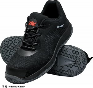 R.E.I.S. BCCAMP S1P SRC - buty z materiału tekstynego, kompozytowy podnosek, podeszwa antypoślizgowa, olejoodporna... - czarno-szary 44 1