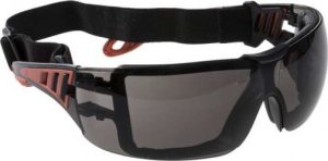 Portwest PS11 PW TECH LOOK PLUS - okulary ochronne z uszczelką przeciwpyłową bez metalowych elementów - przydymiony. 1