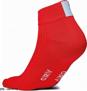 CERVA ENIF SKARPETY - niskie skarpety sportowe z odblaskowym pasem z tyłu - czerwony r.45 1