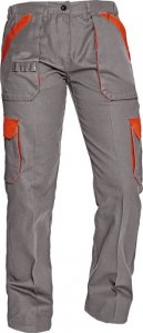 CERVA MAX LADY SPODNIE - damskie spodnie do pasa z kolekcji MAX classic - szary/pomarańczowy 38 1