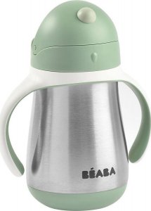 Beaba Beaba Bidon termiczny termobutelka ze słomką 250 ml Sage green 3