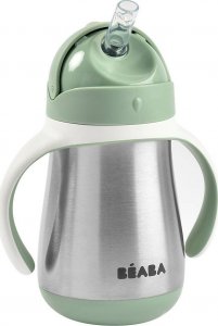 Beaba Beaba Bidon termiczny termobutelka ze słomką 250 ml Sage green 4