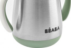 Beaba Beaba Bidon termiczny termobutelka ze słomką 250 ml Sage green 7