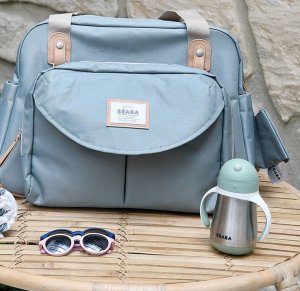 Beaba Beaba Bidon termiczny termobutelka ze słomką 250 ml Sage green 9