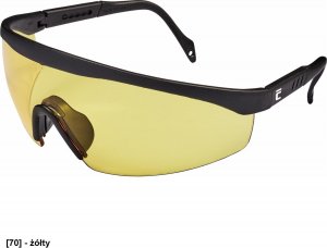 CERVA LIMERRAY - Okulary ochronne z szybkami poliwęglanowymi klasa 1F - żółty szkieł. 1