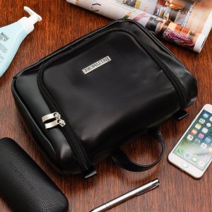 Beltimore Beltimore kosmetyczka Skórzana premium saszetka czarna J47 7
