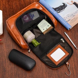 Beltimore Beltimore kosmetyczka Skórzana premium saszetka brązowa J47 2