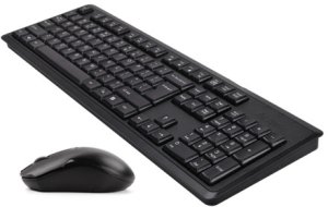 Klawiatura + mysz A4Tech A4tech 4200N set bezdr. kláv. + bezdr. V-Track optická myš,CZ/US, USB 4