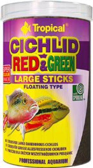 Tropical CICHLID RED&GREEN LARG.STICKS 1l 1