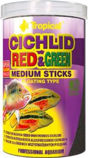 Tropical CICHLID RED&GREEN medium STIX 1l 1