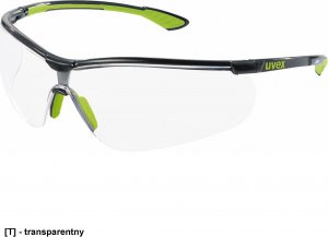 Uvex UX-OO-STYLE - transparentne okulary ochronne, lekkie i wygodne - ważą zaledwie 23g, klasa optyczna 1
