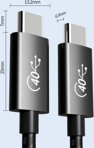 Kabel USB PremiumCord USB-C - USB-C 1.2 m Czarny (ku4cx12bk) 2