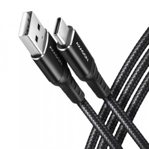 Kabel USB Axagon USB-A - USB-C 1 m Czarny (BUCM-AM10AB) 1