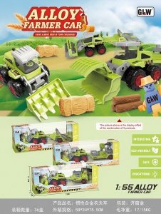Ramiz Walec rolniczy dla dzieci 1:55 Traktor z wałem uprawowym + Przyczepa sadownicza 1