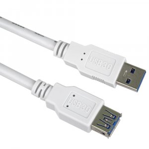 Kabel USB PremiumCord USB-A - USB-A 1 m Biały (ku3paa1w) 1