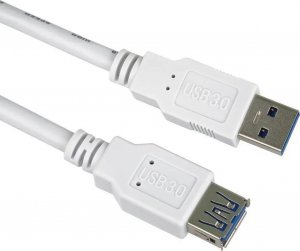 Kabel USB PremiumCord USB-A - USB-A 0.5 m Biały (ku3paa05w) 1