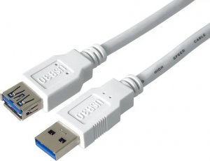Kabel USB PremiumCord USB-A - USB-A 0.5 m Biały (ku3paa05w) 2