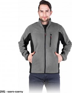 R.E.I.S. POLAR-TWIN - bluza polarowa zapinana na suwak, 100% poliester, 290 g/m - czerwono-czarny L 4