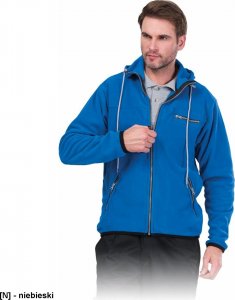 R.E.I.S. POLAR-HOOD - bluza polarowa z kapturem zapinana na suwak, 100% poliester, 290 g/m - niebieski S 1