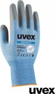 Uvex RUVEX-NOMICC5 - Ultralekkie uniwersalne rękawice ochronne, powłoka hydropolimerowa, ochrona przed przecięciem klasa C 10 1