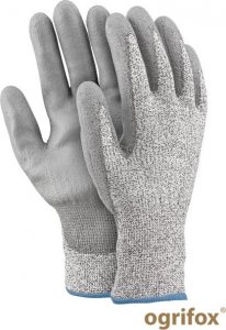 Ogrifox OX-STEEL-PU - rękawice ochronne z przędzy HDPE powlekane poliuretanem, min. 12 par 7 1