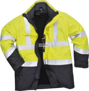 Portwest S779 Kurtka OCIEPLANA BizFlame Rain, ostrzegawcza, wodoodporna, trudnopalna podszewka. - żółto-granatowy 4XL 1