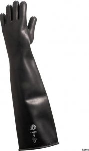 Delta Plus LA600 - RĘKAWICE LATEKSOWE CZARNA DŁUGOŚĆ 60 cm 2