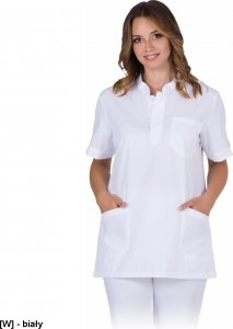 R.E.I.S. LIRA-J - bluza damska ochronna z krótkim rękawem, stójka, 3 kieszenie, dekolt guziczki XL 1