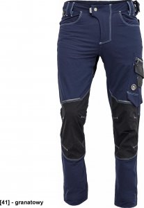 CERVA NEURUM PERFORMANCE spodnie - męskie spodnie robocze, elastyczny materiał TrifibetexPRO, 6 kieszeni, odblaski - granatowy 48 2