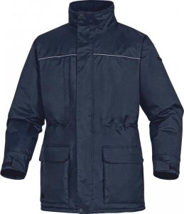 Delta Plus HELSINKI2 - kurtka z poliestru powlekanego PVC - ochrona przed zimnem -20C, 4 kieszenie, podszewka pikowana, odblaski - granatowo-niebieski 3XL 1
