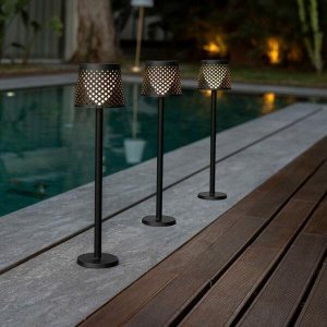 New Garden NEW GARDEN lampa ogrodowa GRETA SOLAR NEGRO 5in1 czarna 5