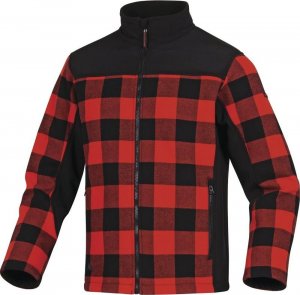Delta Plus KODIAK - ciepła bluza polarowa z bawełny i poliestru, zamek błyskawiczny, 4 kieszenie - czerwono-czarny M 1