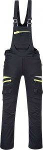 Portwest DX441 - Ogrodniczki robocze DX4 slim fit, tkanina stretch, 14 praktycznych kieszeni na narzędzia, potrójne szwy - nakolanniki gratis - czarny XXL 1