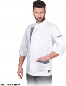 R.E.I.S. DOLCE-M - męska bluza kucharska, długi rękaw, 65% poliester, 35% bawełna, 200 g/m, 6 zatrzasków 2XL 1