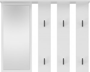 Topeshop WIESZAK NA UBRANIA LUSTRO KORYTARZ PARMA BIEL MAT 2