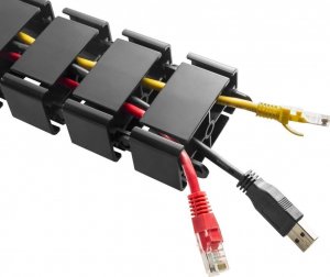 Organizer WP Organizer kabli, Maskownica do kabli regulowana, czarny, 1.3m, Powerton 6