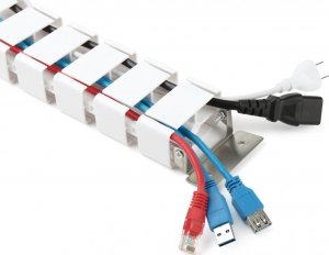 Organizer WP Organizer kabli, Maskownica do kabli regulowana, biały, 1.3m, Powerton 4