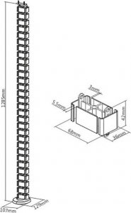 Organizer WP Organizer kabli, Maskownica do kabli regulowana, biały, 1.3m, Powerton 5