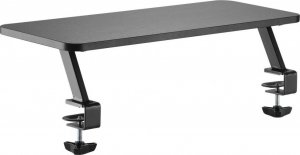 WP Podstawa pod monitor, mocowana do blatu biurka, czarny, metal / płyta mdf, 20 kg nośność, Powerton, ergo 3