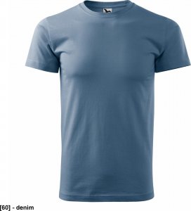 MALFINI Basic 129 - ADLER - Koszulka męska, 160 g/m - DENIM 4XL 1